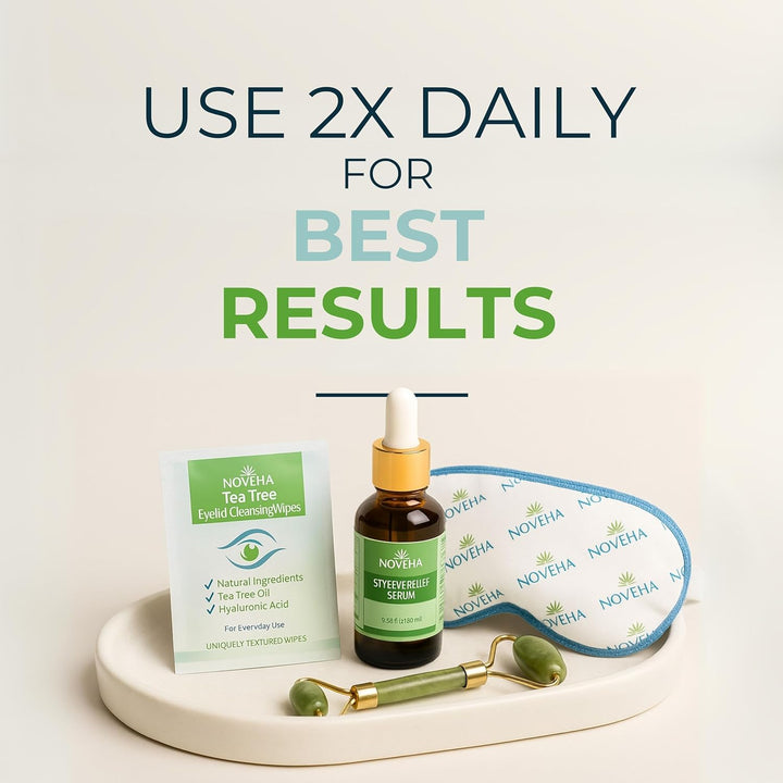 60Pcs Tea Tree Oil Eyelid & Lash Wipes | with Hyaluronic Acid, Green Tea & Chamomile for Blepharitis, Itchy & Stye Eyes, Individually Wrapped, Natural Eyelash Makeup Remover & Daily Cleanser