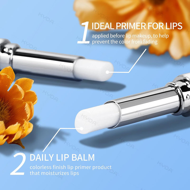 2 Pcs Lip Primer, Colorless Tint, Smoothes and Refines Lips, Moisturizing Primer for Lips, Sheer Lightweight Lip Base, Lipstick Primer & Daily Lips Balm