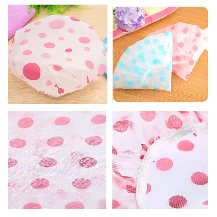 Shower Cap, 3 Pcs Waterproof Reusable Shower Caps Bath Hair Hat Stocking Stuffers for Women Men Kids