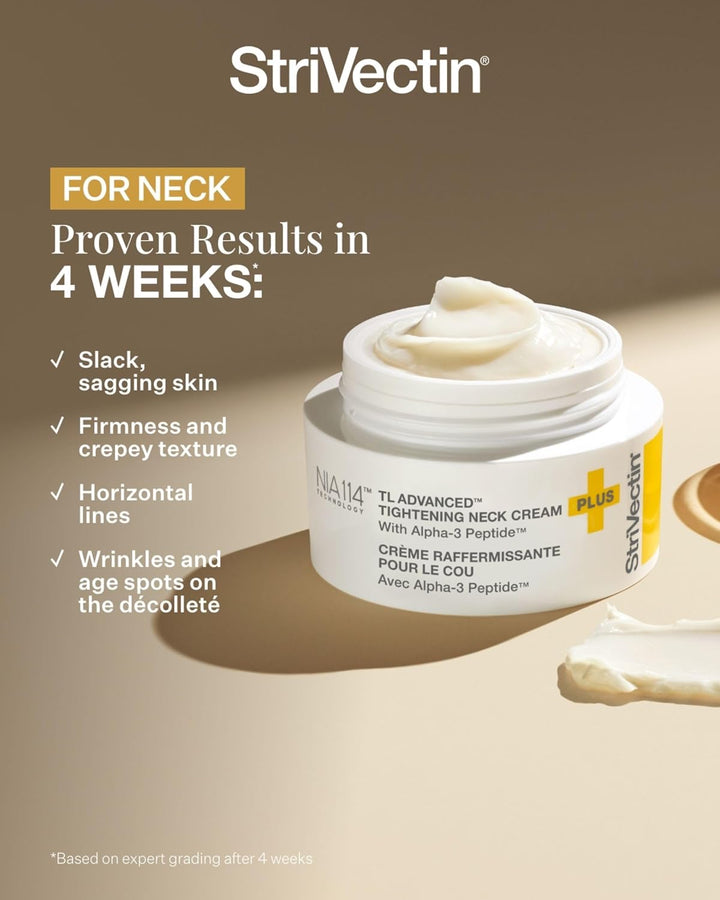 TL Advanced Tightening Neck Cream plus - 1.0 Oz - Tighten and Lift Neck Cream, Visibly Reduces Sagging and Crepey Skin, Improves Décolleté Lines and Wrinkles for Smooth, Youthful Skin