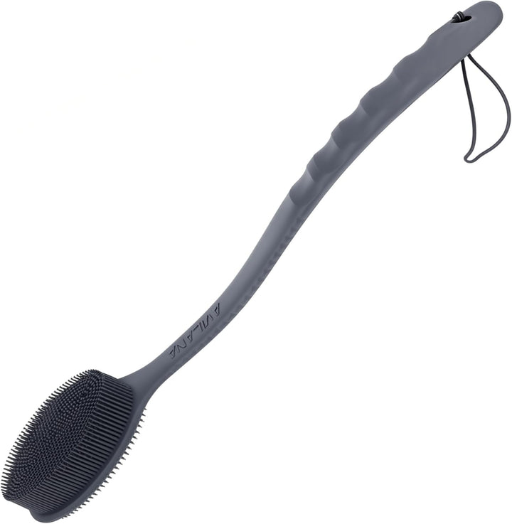 Silicone Body Scrubber – Gentle Shower Brush & Loofah Alternative- Food Grade & Lab Tested – Fast-Drying, Hygienic, Bpa-Free Silicone Body Gentle Exfoliator (Lavender, Massage)