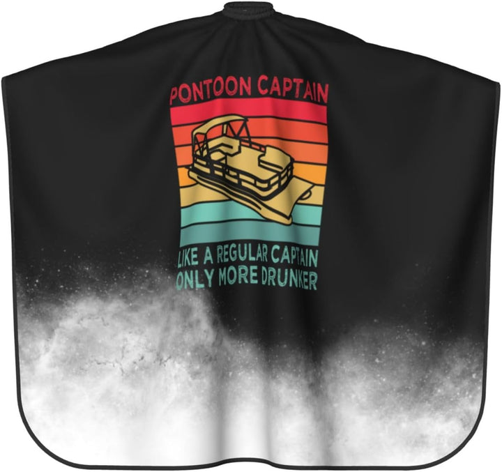 Pon-Toon Cap-Tain like a Regular Cap-Tain Professional Salon Barber Cape for Men Women - Hairdressing Hair Cutting Cape with Adjustable Snap Closure - Salon Equipment for Hair Stylist 55 X 66 Inches