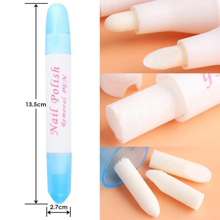 2Pcs Pink Nail Erase Pen Removable Head Nail Polish Cleaning Plastic Manicure Corrector Pen for Manicure Fingernail Home Salon Use Nail Polish, Nail Polish Correctors (6G)