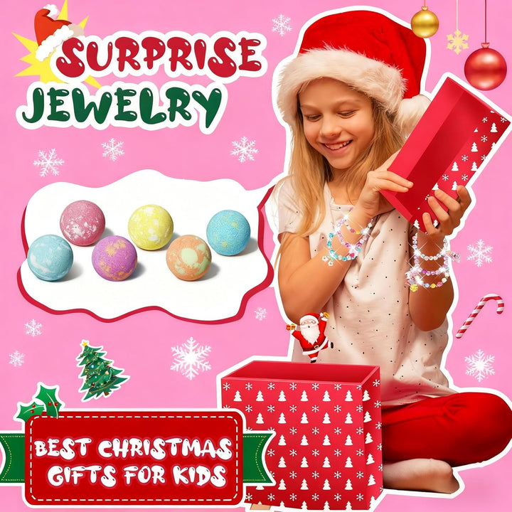 Unicorn Bath Bombs for Kids Girls with Bracelet Inside,  Bubble Bath Toys Birthday Stocking Stuffers Christmas Gifts for 4 5 6 7 8 Year Old Girl Daughter Granddaughter