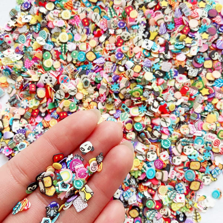 3000 PCS Clay Slices Fruit Nail Art Slices for DIY 3D Polymer Slices Making Polymer Clay Slices for Nail Art（Mixed Slices）