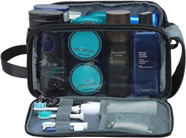 Toiletry Bag for Men, Water-Resistant and Leak-Proof Dopp Kit with Large Capacity for Toiletries
