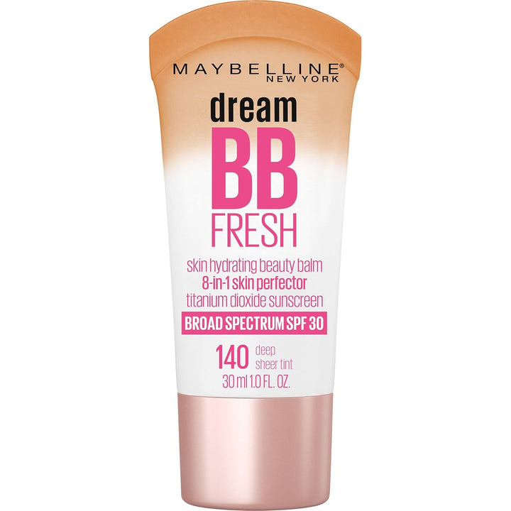 Dream Fresh Skin Hydrating BB Cream, 8-In-1 Skin Perfecting Beauty Balm with Broad Spectrum SPF 30, Sheer Tint Coverage, Oil-Free, Medium, 1 Fl Oz