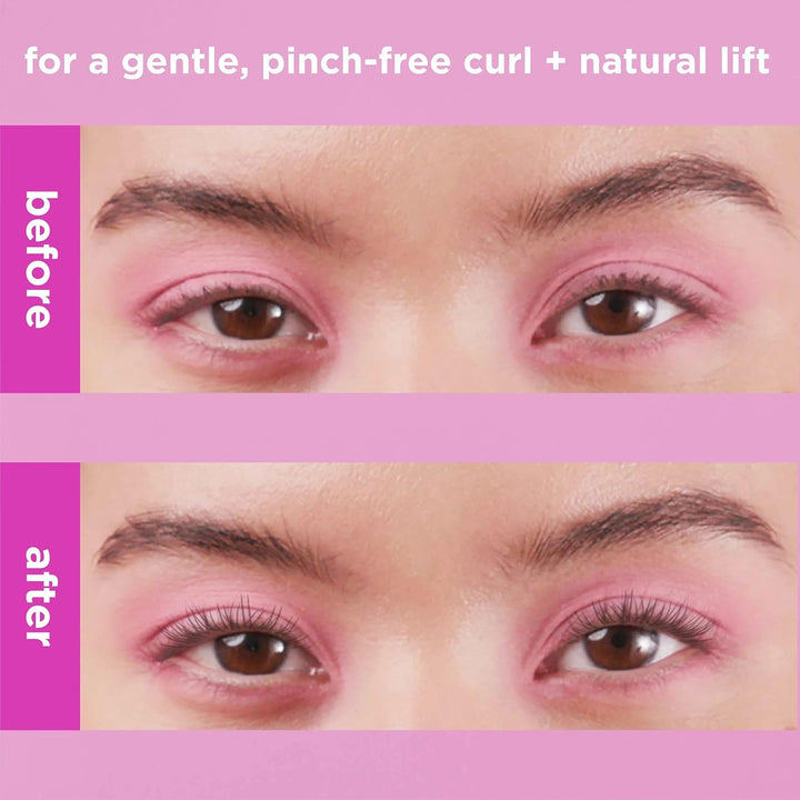 Miracle Eyelash Curler, Gentle Lash Tool for Lifted Lashes, Use with Mascara for Extra Volume, Travel-Size Lash Curler, Comfort Grip & Pinch-Free Design, Pink, Cruelty-Free, 1 Count