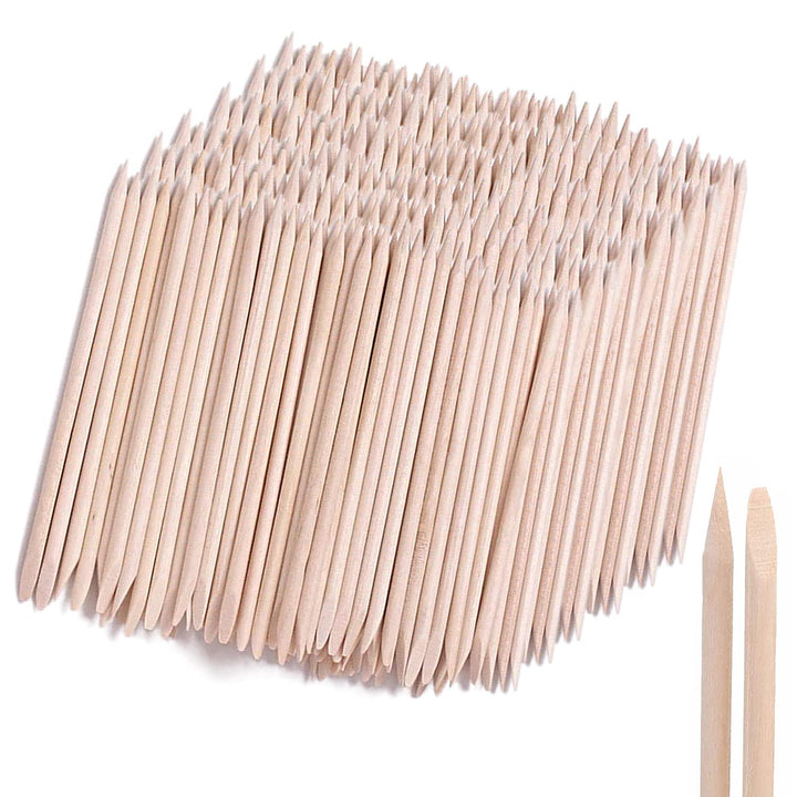Nail Art Orange Wood Sticks, 50PCS Multi Functional Cuticle Pusher Remover Manicure Pedicure Tool,4.5 Inch