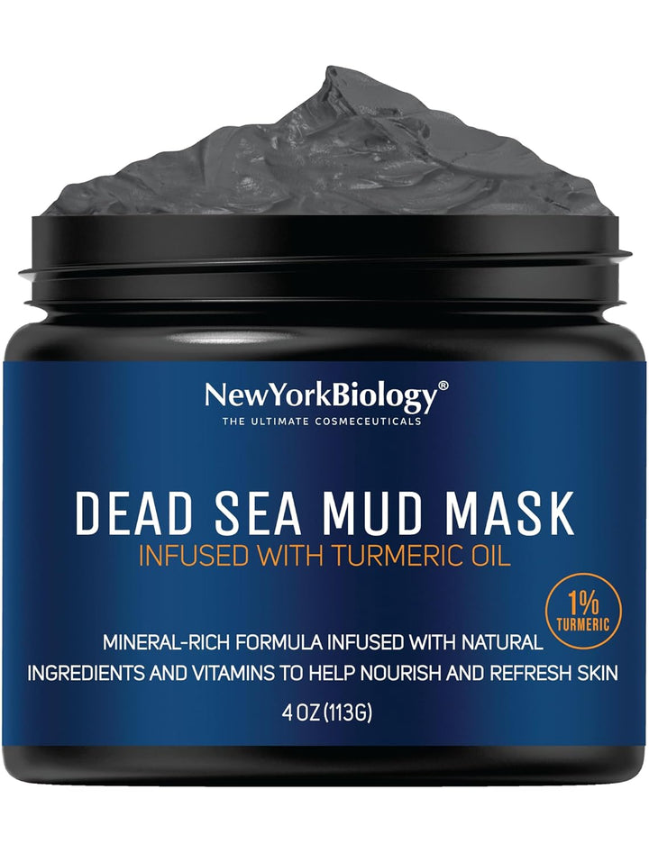 New York Biology Dead Sea Mud Mask for Face and Body | Spa Quality Pore Refiner for Oily Skin | Natural Skincare for Women & Men | Tighten Skin for a Healthier Complexion | 8.8 Oz