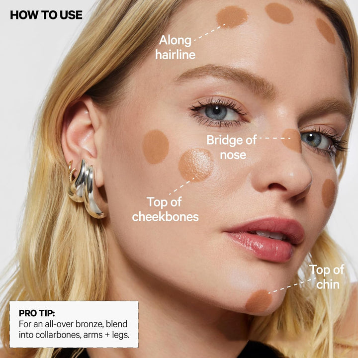 Matte Bronzer – Buildable Cream Bronzer Stick with Mango Butter + Apricot Oil – Hydrating, Multi-Use Formula for a Sunkissed Glow