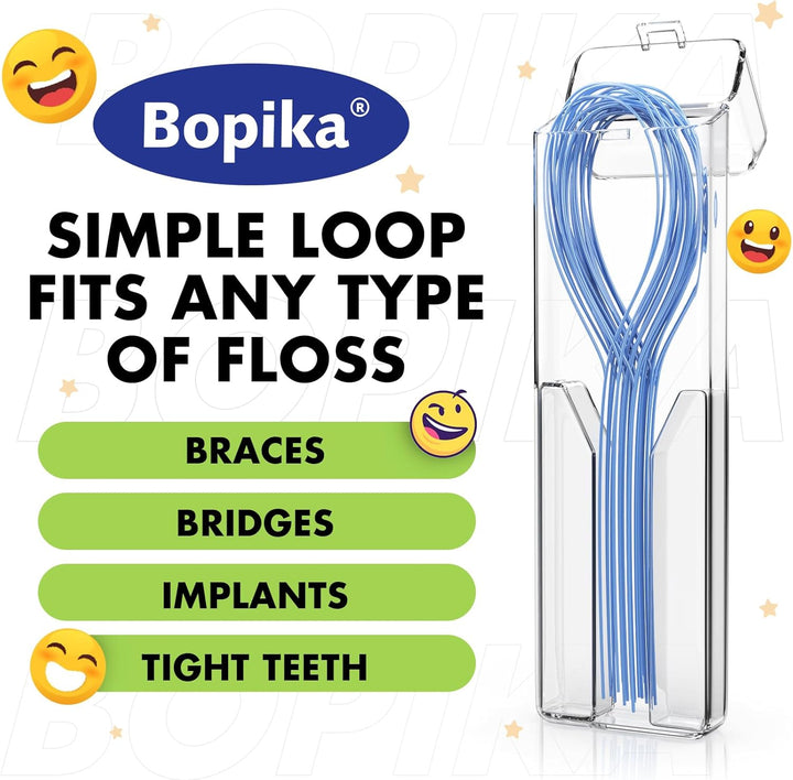 Floss Threaders Dental Floss for Braces, Bridges, and Implants 280 Count (Pack of 4)