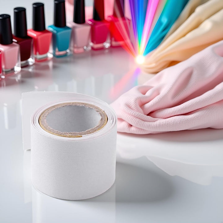 White Strong Nail Protector Fiberglass Wrap for UV Gel Acrylic Nails Self Adhesive Fiberglass Abd Silk Wrap Nail Art Tool Silk Clean Self Adhesive anti Damage DIY Gifts