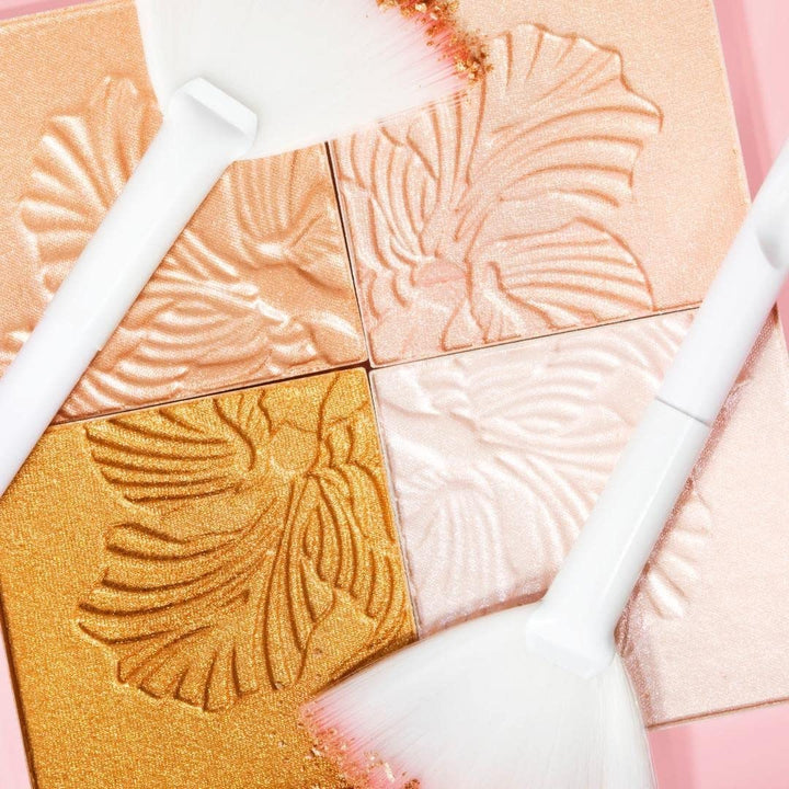 Megaglo Highlighting Powder, Highlighter Makeup, Shimmer Glow, Pink Rose Gold Blossom Glow