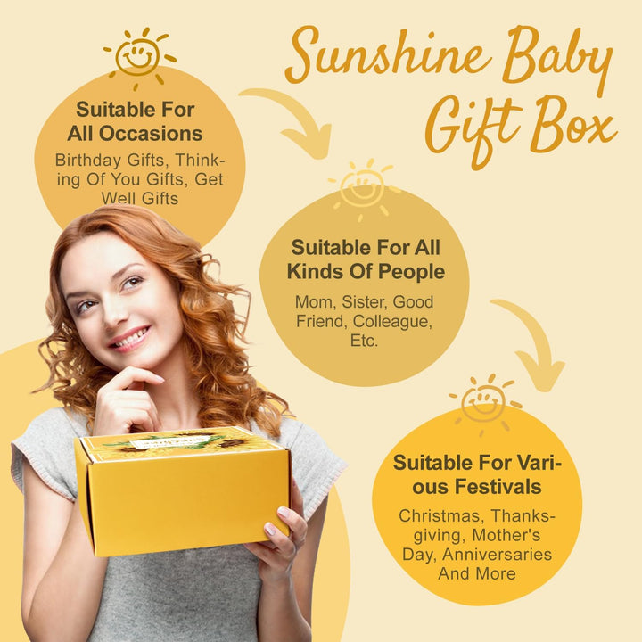 Get Well Soon Gift Baskets for Women, 9Pcs Care Package for Women, after Surgery Recovery Gifts, Feel Better Set Thinking of You - Sending You Hug Sunshine Box for Sick Friend