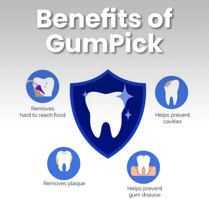 Gum Stimulator with Rubber Tip Refills - Premium Aluminum Handle - Effectively Remove Plaque & Prevent Gingivitis (12 Normal Tips Included) - 2 Pack (Blue and Orange)