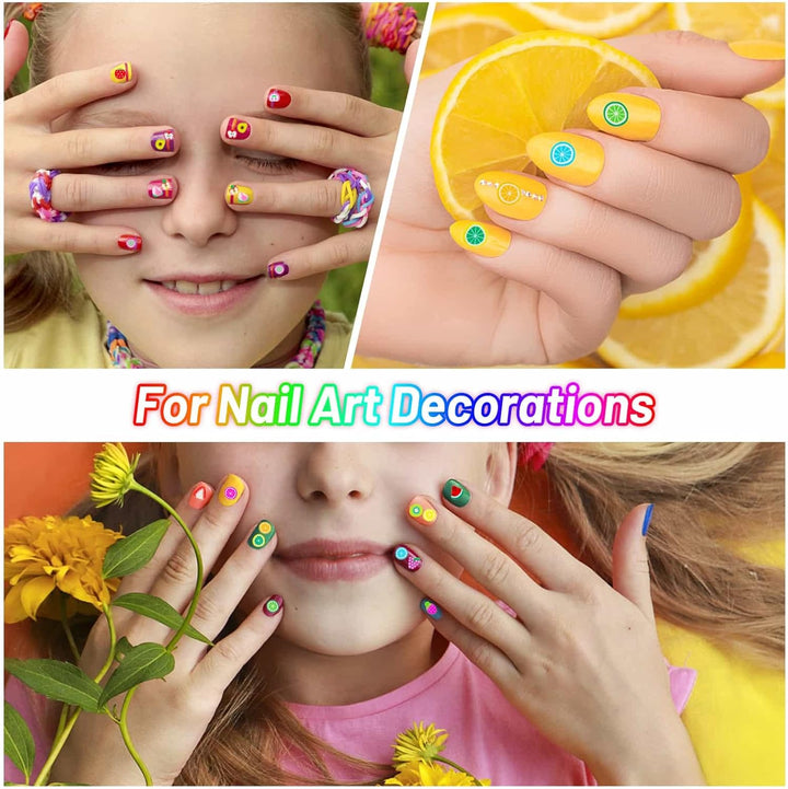 16000 Pcs Fruit Nail Art Slices,  20 Styles Fruit Slime Charms Fimo Slices 3D Polymer Slices for Slime, Lip Gloss Making Supplies Resin and Nail Art Decorations