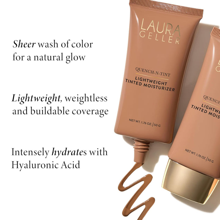 Quench-N-Tint Lightweight Tinted Moisturizer, Porcelain/Fair - Sheer to Light Buildable Coverage - Natural Glow Finish - Lightweight Formula - Hydratant Teinte