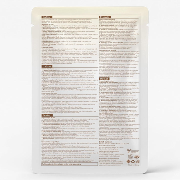 Repairing Hand Mask for Dry Cracked Hands, Hand Masks with Shea Butter, Jojoba Oil & Vitamin E, Moisturizing Gloves, Skin Care Gifts for Women & Men, Self Care Gifts for Women (6 Pairs)