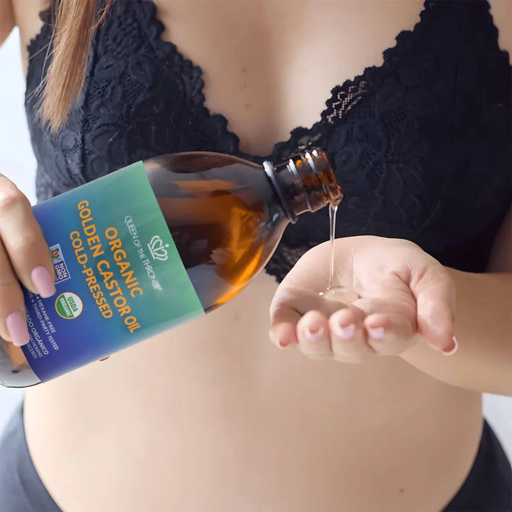 Organic Golden Castor Oil | 100% Pure for Hair, Skin, Nails, Brows & Lashes | Hexane-Free | USDA Certified [16.9Oz (500Ml)]