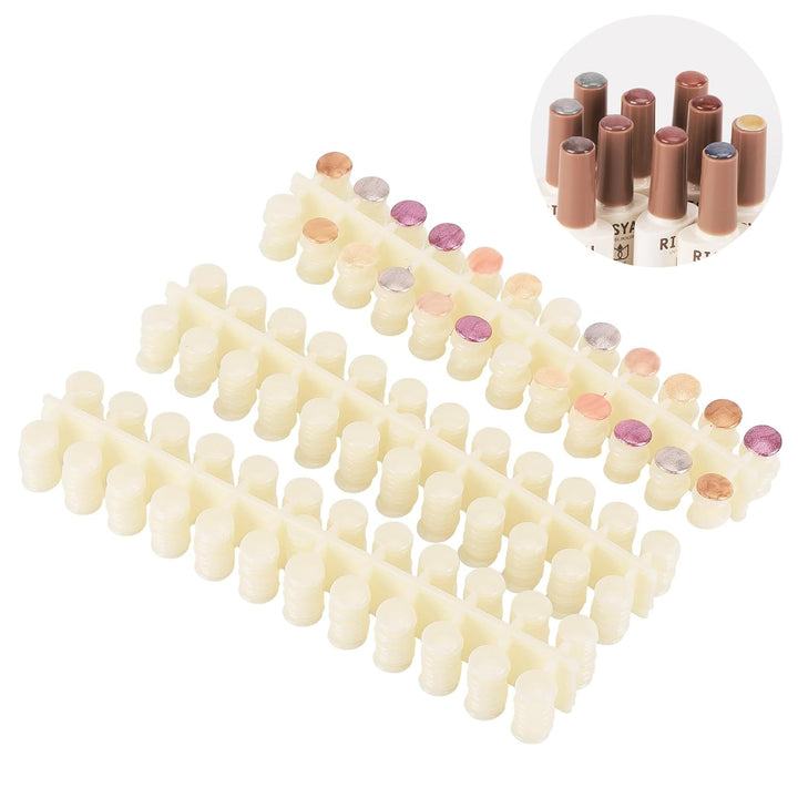 240 Pcs Nail Polish Swatch Dots round False Nail Display Tips Transparent Nail Art Color Display Chart with Adhesive Sticker for Nail Polish Training Practicing