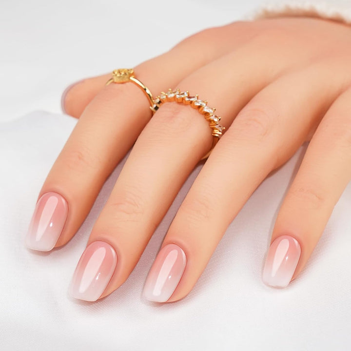 Press on Nails Short -  Acrylic Press on Nails Red, Square Glue on Nails with Nail Glue, Fit Perfectly & Natural Stick on Nails in 16 Sizes - 32PCS Soft Gel Kit, Wine Red