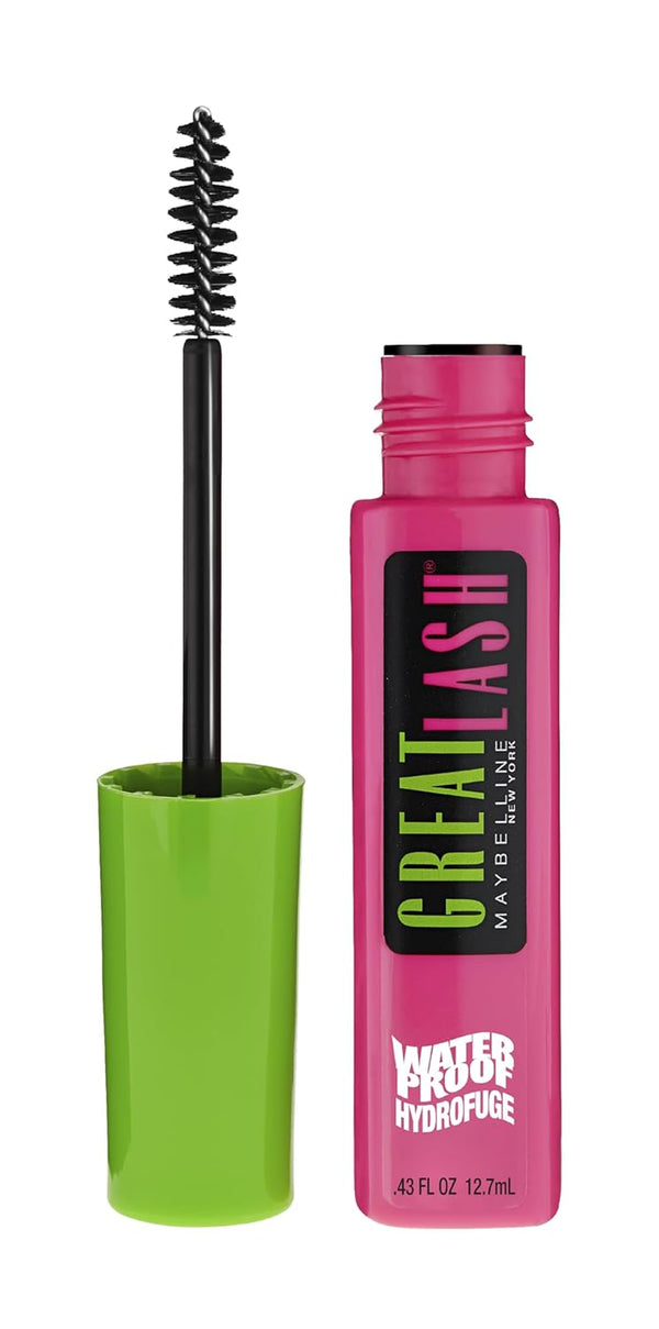 Great Lash Waterproof Mascara, Volumizing, Lengthening and Lash-Doubling Formula for Thicker Lashes, Very Black, 1 Count
