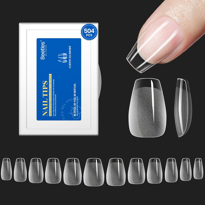 Beetles 9 in 1 Gel Nail Glue for Acrylic Nails Tips, 2 Pcs 10Ml Super Strong Nail Glue for Clear False Nails Tips Base Coat Rhinestones Blooming Art Christmas Nails Long Lasting U V Light Cure