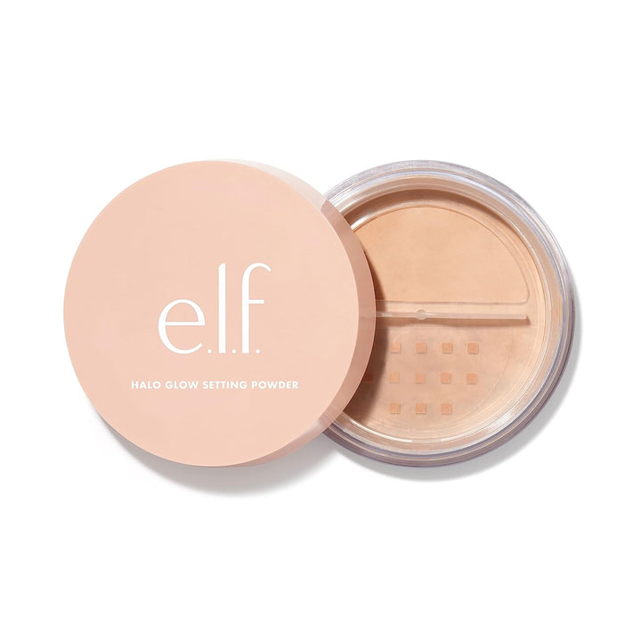 Halo Glow Soft Focus Setting Powder, Silky Setting Powder for Creating Soft Glow without Shine, Smooths Pores & Lines, Light