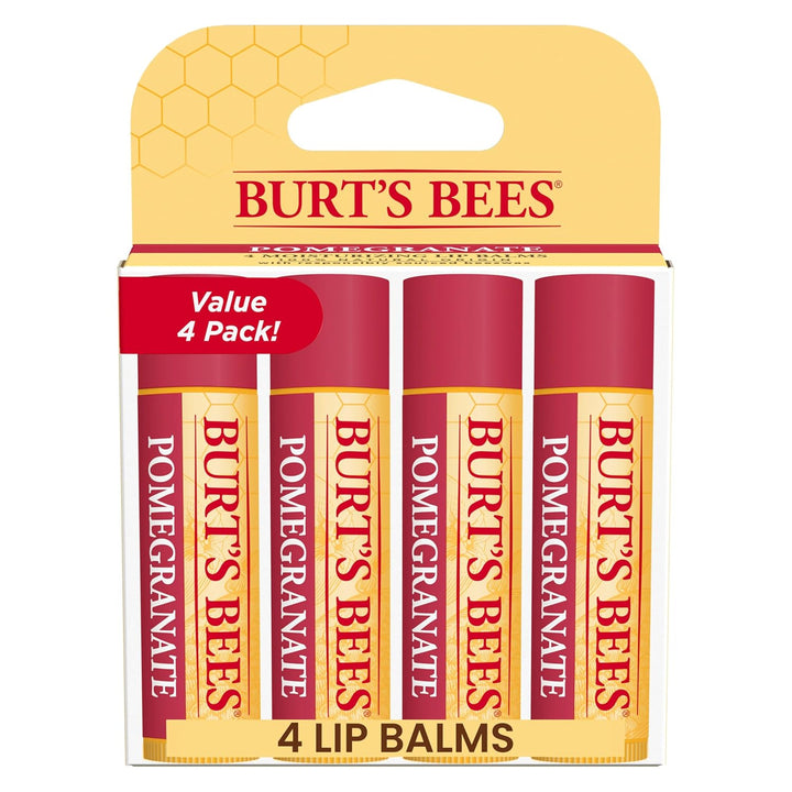 Lip Balm - Original Beeswax, Lip Moisturizer with Responsibly Sourced Beeswax, Tint-Free, Natural Origin Conditioning Treatment, 4 Tubes, 0.15 Oz.