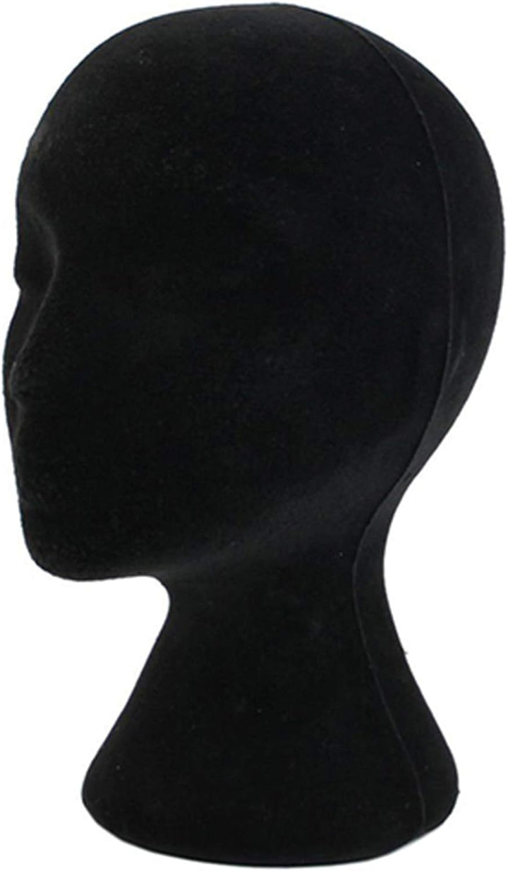 Male Head Model, Foam Mannequin, Head Model Wig Hair Hat Display Foam Mannequin Manikin White (Style 3)
