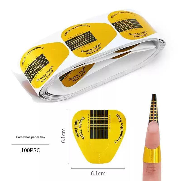 Nail Forms for Builder Gel 100Pcs Nail Extension Forms Beautiful for DIY at Home Nail Forms for Acrylic Nails Create Long Lasting Gel Extensions Professional Nail Art Supplies