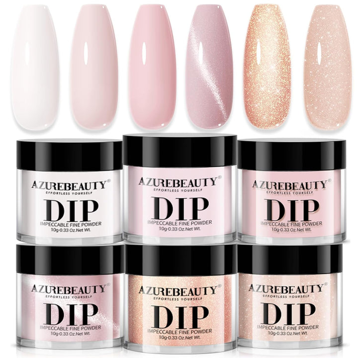 4+4Pc Dip Powder Liquid Set, 15Ml/0.5Oz, with Base/Top Coat, Activator, Brush Saver, Nail File– Fast Drying Formula, No UV Light Needed ﻿