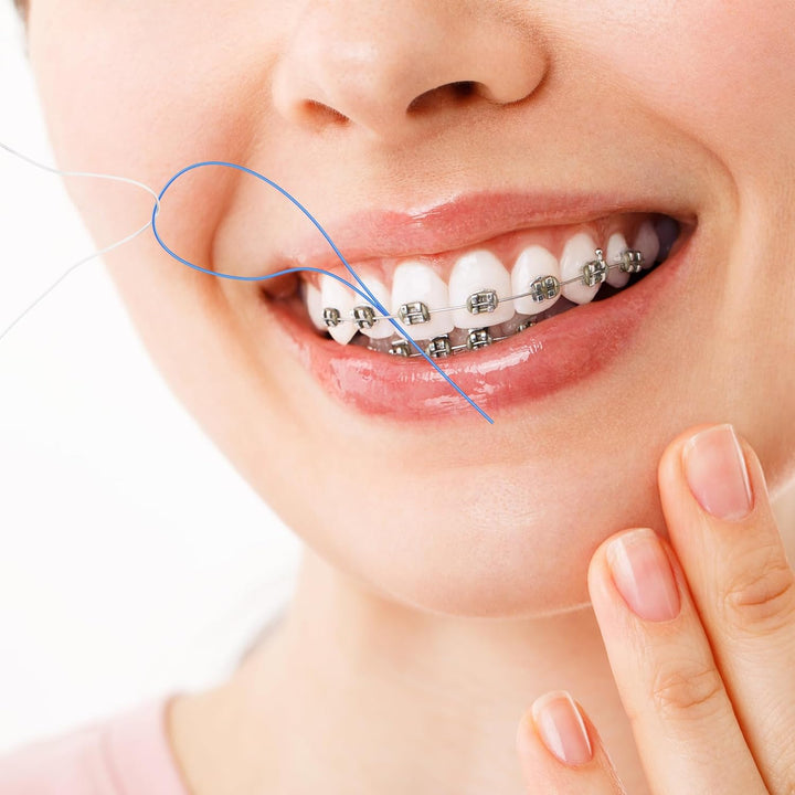 Floss Threaders Dental Floss for Braces, Bridges, and Implants 280 Count (Pack of 4)