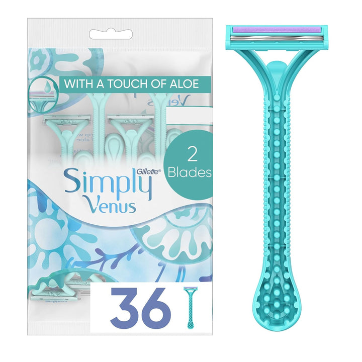 Venus Daisy Classic Disposable Razors for Women, 18 Count, Hair Removal for Women