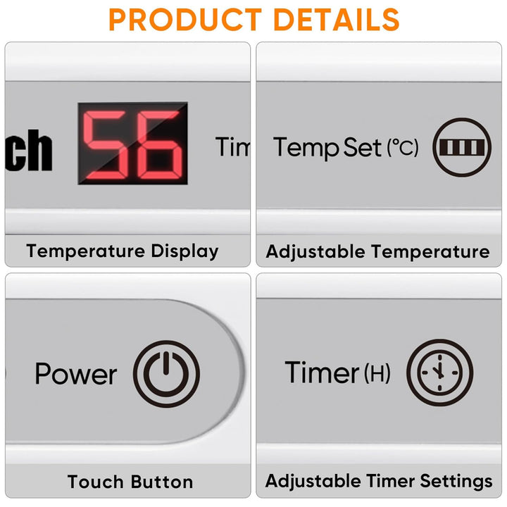 23L Hot Towel Warmer Cabinet, Professional Towel Heater with LED Temperature Display Setting, Extra Large Capacity Towel Warmers for Spa Massage Salon Home (White, 23L)