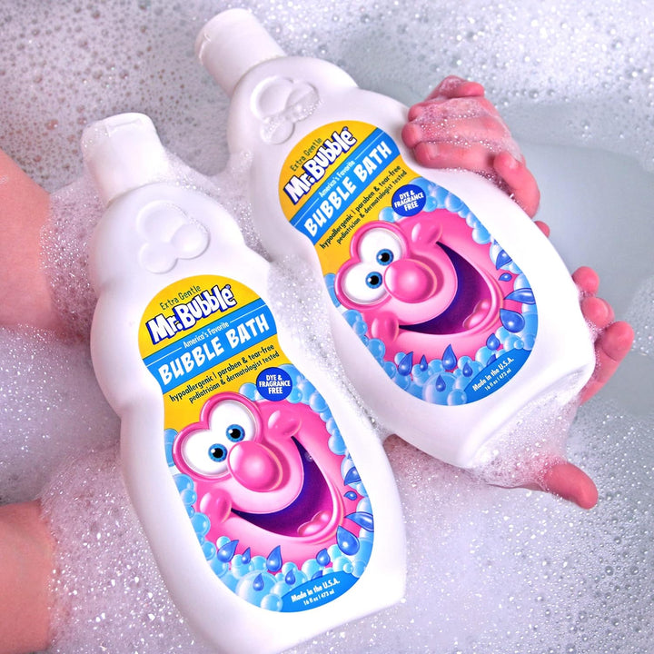 Extra Gentle Bubble Bath - Hypoallergenic, Tear Free Bubble Bath Solution Perfect for Sensitive Skin (Pack of 2 Bottles, 16 Fl Oz Each)