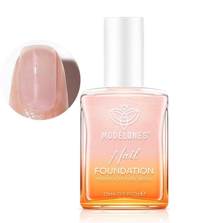 Nail Strengthener, Milky White Nail Polish Natural Nail Concealer Foundation Air Dry Nail Growth Polish for Damaged Nails Imperfection Masking Gifts for Women 15Ml