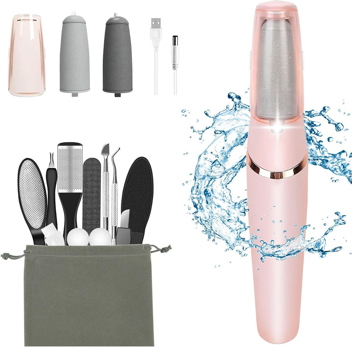 Electric Callus Removers for Feet,  Electric Foot Callus Remover Pedicure Kits Rechargeable With12 in 1, Removes Dry Skin for Smoother Feet, Foot Care for Dead Skin Ideal Gift