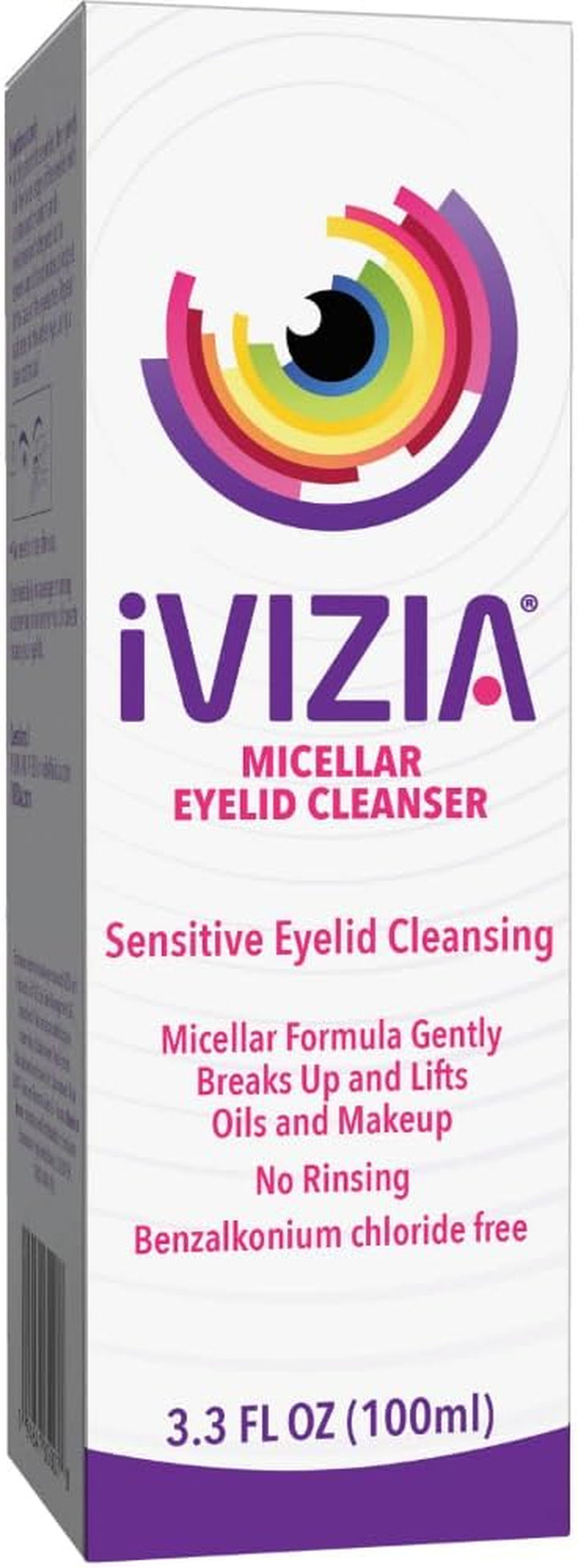 Eyelid Cleansing Wipes for Sensitive Eyelid Cleansing, Preservative-Free, Micellar, No Rinse, Gentle Eye Makeup Remover, 20 Sterile Single-Use Wipes for Eyelids Packaging May Vary