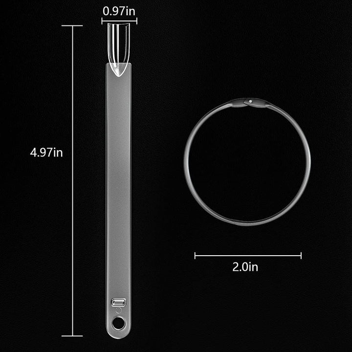 Nail Color Swatches Sticks with Ring, 50Pcs Clear Fan Shape Nail Art Polish Display Tips with Number Stickers False Nail Sample Sticks, Transparent Nail Practice-Tips for Manicure