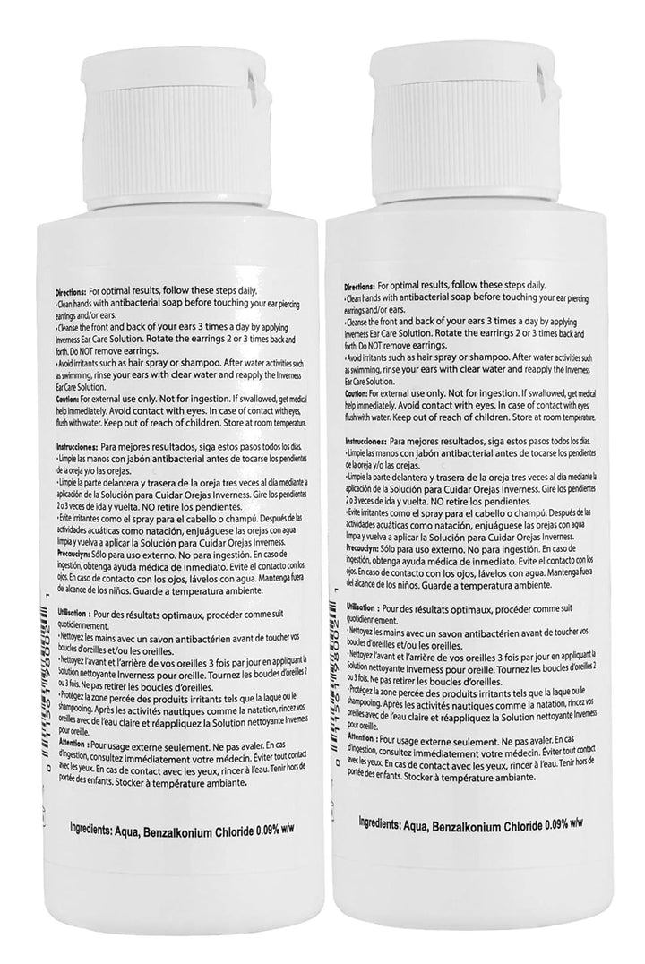 after Piercing Ear Care Solution 4 Oz 2-Pack – Gentle Piercing Care for Newly Pierced Ears