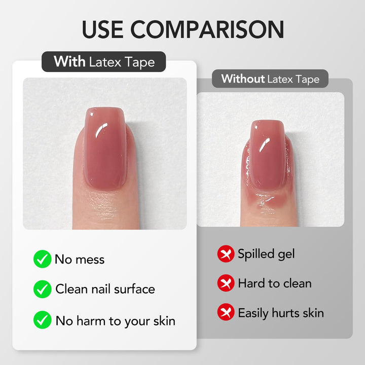 Liquid Latex for Nails, 16Ml Peel off Cuticle Guard with Stick, Skin Barrier Protector Latex Tape for Nail Polish Nail Art DIY