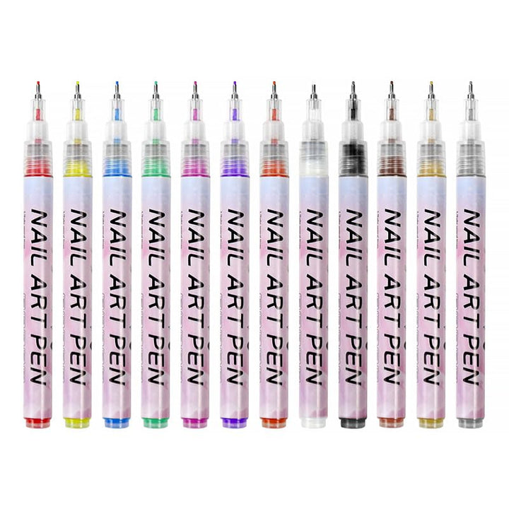 Nail Polish Pens Quick Dry, 1 PCS Nail Art Pen, Nail Art Markers, Acrylic Paint Pens, Nail Pencil, DIY Drawing Painting Liner Pen, Nail Design for Nails DIY French Manicure (White)