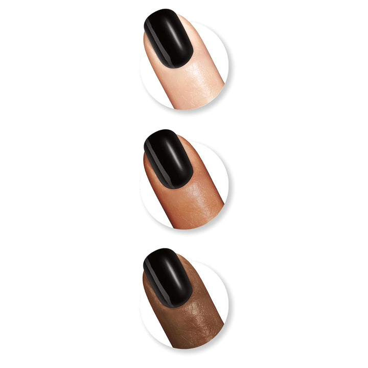 Insta-Dri, Back to Black, Quick Dry, Long Lasting, Opaque, Shinyblack Nail Polish
