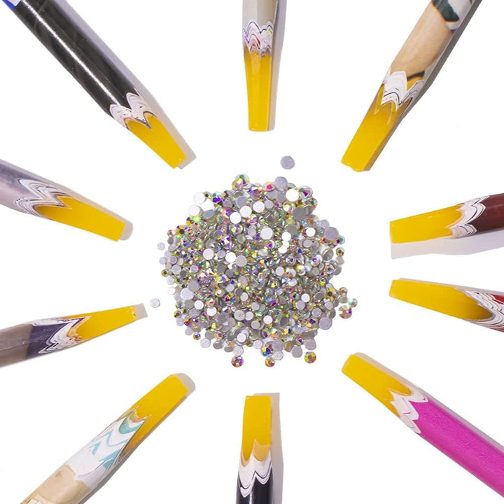 Self Adhesive Pickup Pencil for Rhinestones and Diamond Painting, 10 PCS Long Rhinestone Picker Tool Kit for Nail Art, Nail Dotting Tools for Manicure, Jewel Applicator Gem Picker Pen Tool