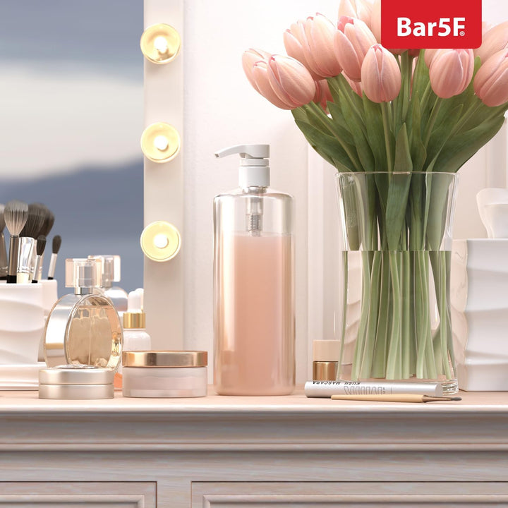 Pump Bottle 32-Ounce 1-Liter Empty for Shampoo Conditioner Body Wash Lotion Bpa-Free Crystal-Clear (Pack of 1)