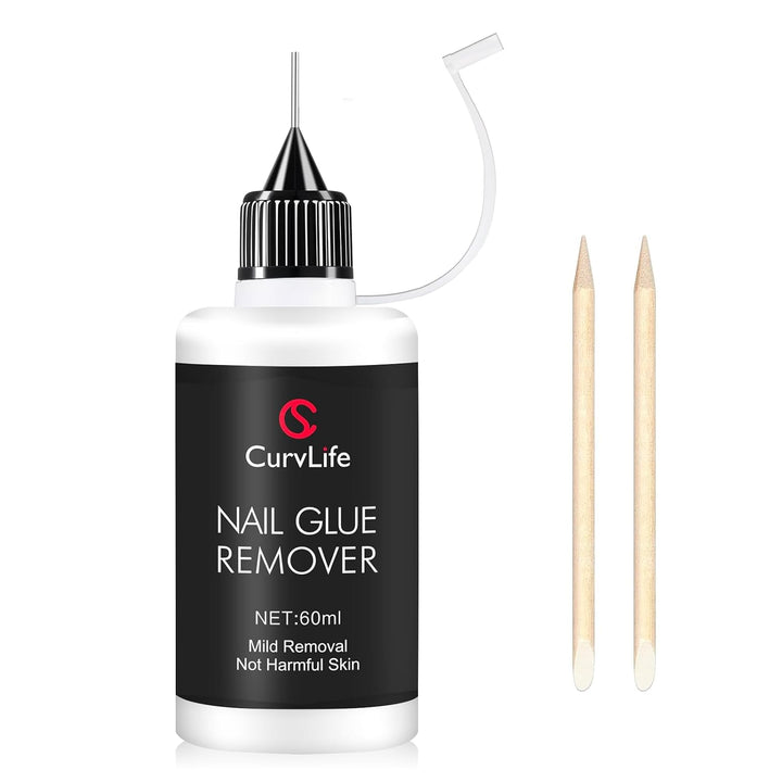 10G Semi-Solid Glue and 20Ml Pinpoint Glue Remover Kit - Gel for Press on Nails, Quick Dry No UV Lamp Needed with Gentle Non-Acetone Remover, Fake Nail Tips