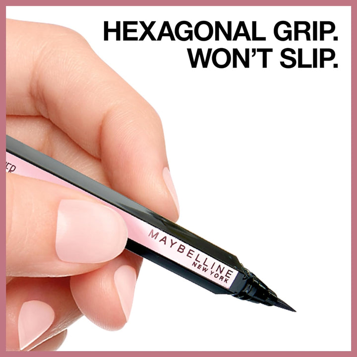 Hyper Easy Liquid Pen No-Skip Eyeliner, Satin Finish, Waterproof Formula, Pitch Black, 0.018 Fl Oz