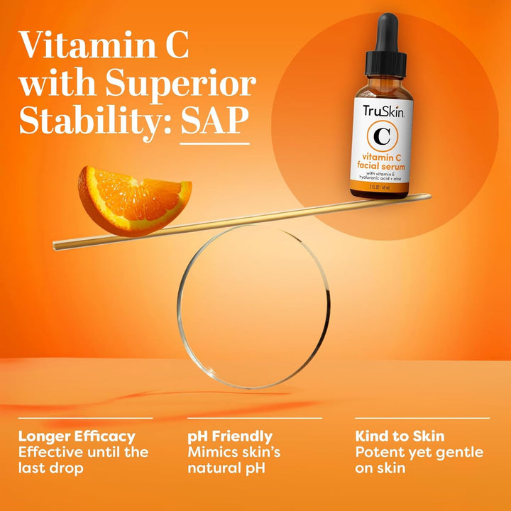 Vitamin C Serum for Face – anti Aging Face Serum with Vitamin C, Hyaluronic Acid, Vitamin E – Brightening Formula – Improve Appearance of Dark Spots, Tone, Fine Lines & Wrinkles, 2 Fl Oz